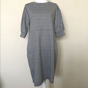 Plaid Midi Length Dress